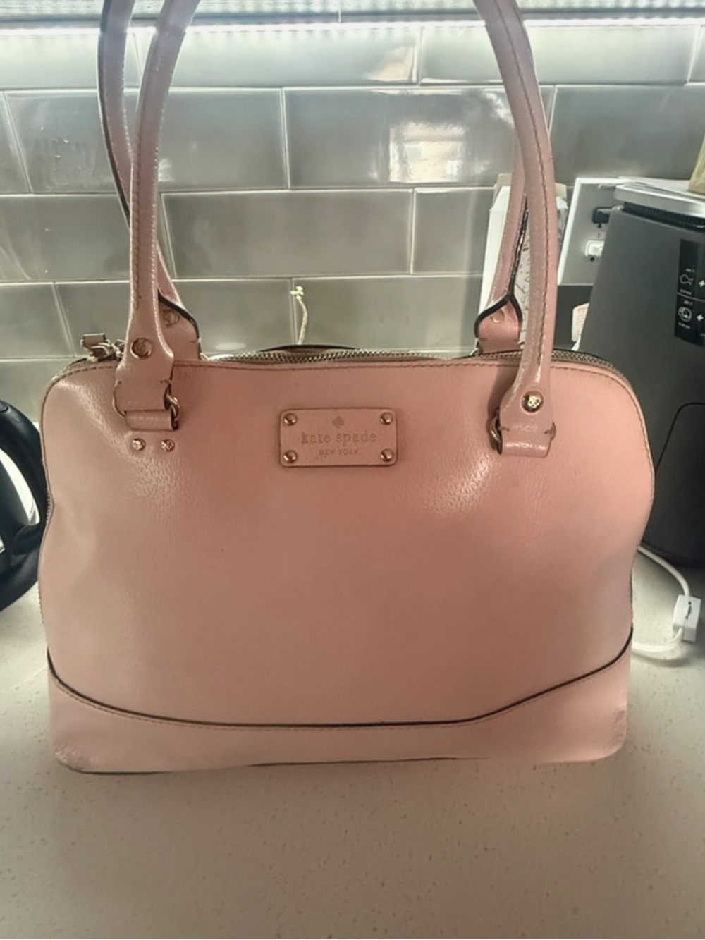 kate spade Blush Pink Leather Dome Satchel